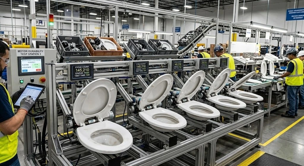 automatic toilet seat manufacturer factory testing automatic toilet seat manufacturer factory testing